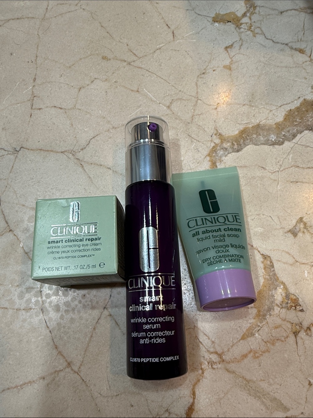 Clinique Smart Clinical Repair Serum & Trio — Purple and Mint Accents